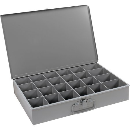 Durham Mfg. Durham Steel Scoop Compartment Box, 24 Compartments, 18 x 12 x 3 102-95